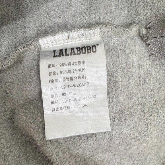 LALABOBO SWEATSHIRT GRAPHIC PATCH SWEATER DRESS GREY COLOR - Picture 8 of 10